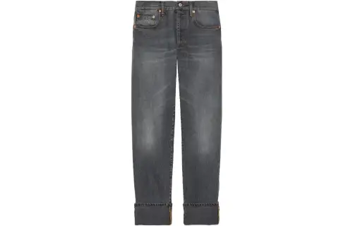 GUCCI Retro Square G Washed Denim Pants