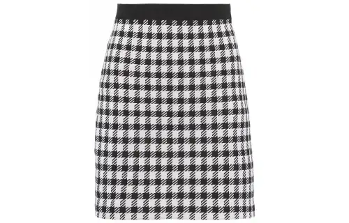 MIU MIU Casual Short Skirts Women's Black Moderate Short Bodycon Skirt