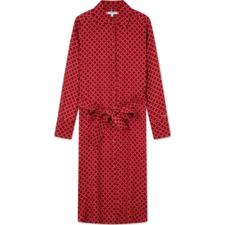 Tommy Hilfiger FW24 Long Sleeved Dress Women's Red