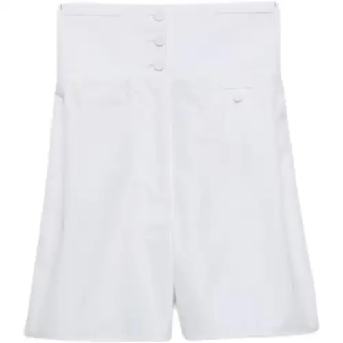 PRADA Poplin Shorts Casual Shorts Women's White