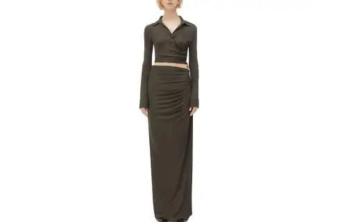 Bottega Veneta Long Sleeved Dress Women's Green
