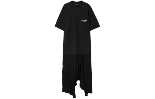 Balenciaga Short Sleeved Dress Regular Fit Women's Black