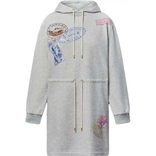 Lv Travel Stamp Sweater Dress