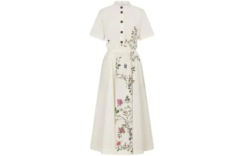 DIOR Short Sleeved Dress Women's Beige