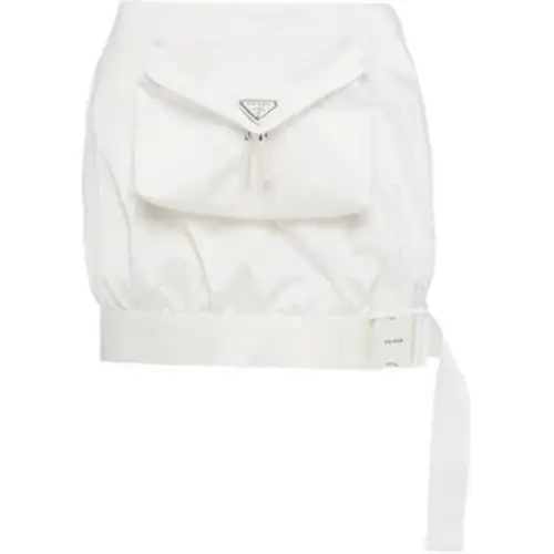 PRADA SS21 Casual Short Skirts Women's White