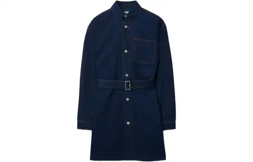 Burberry Japanese Belted Buttoned Denim Shirt Dress