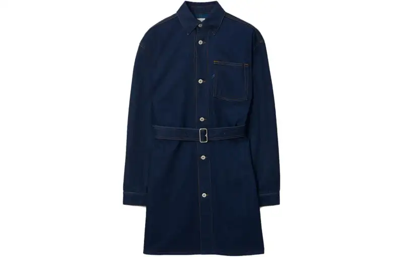 Burberry Japanese Belted Buttoned Denim Shirt Dress