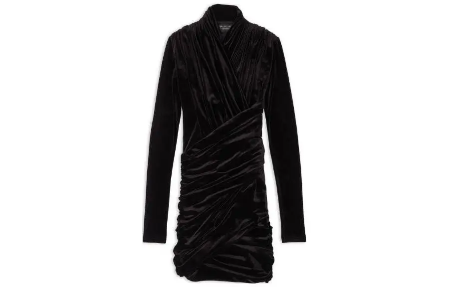 Balenciaga SS23 Long Sleeved Dress Women's Black