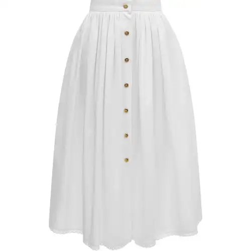 MIU MIU Casual Long Skirts Women's White Moderate Mid Length Other