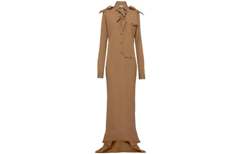 【RunwayPrevious Season】bow-embellished cotton dress