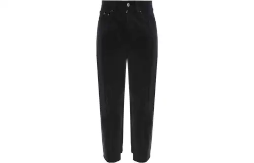 Vetements Jeans Women's Black Moderate Straight Fit Pants