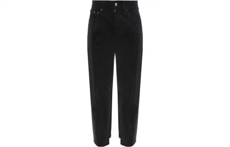 Vetements Jeans Women's Black Moderate Straight Fit Pants