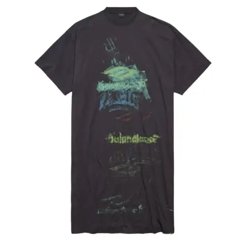 Balenciaga SS25 Short Sleeved Dress Women's Faded Black