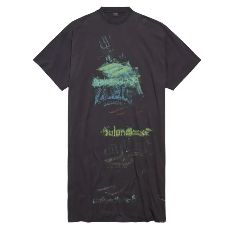Balenciaga SS25 Short Sleeved Dress Women's Faded Black