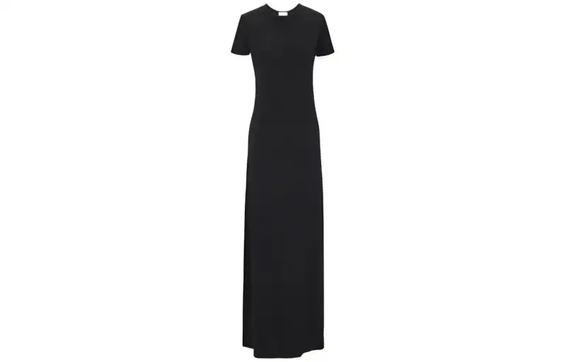 SAINT LAURENT SS23 Short Sleeved Dress Women's Black