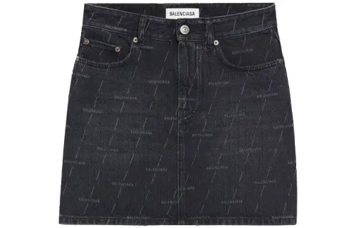 Balenciaga Denim Mini Skirt 'Stonewash Black'