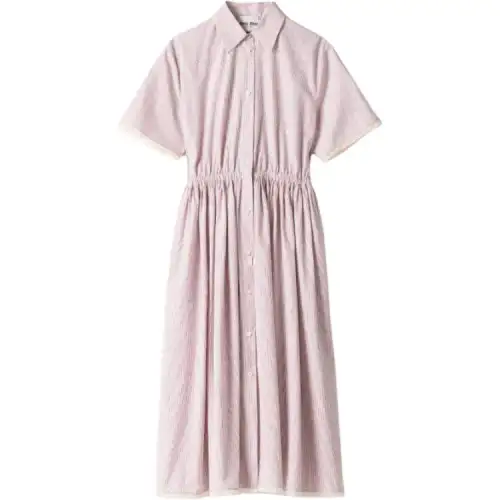 MIU MIU Short Sleeved Dress Women's Pink