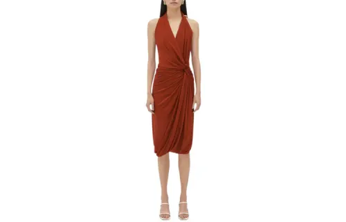 Bottega Veneta Drop Ring Detailed Midi Dress