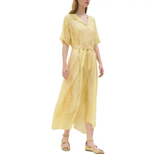 HERMES Short Sleeved Dress Women's Daybreak Yellow