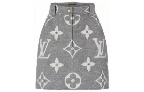 LOUIS VUITTON Short Skirt Women's Gray