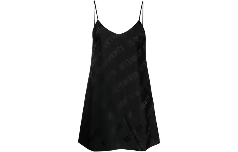Vetements Logo-print Spaghetti-strap Minidress
