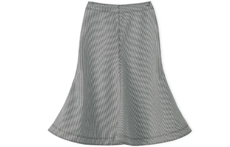 LOEWE Casual Long Skirts Women's Black/White Moderate Mid Length Bodycon Skirt