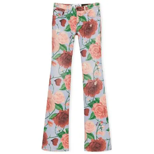 LOEWE Jeans Women's Pink Moderate Straight Fit Pants