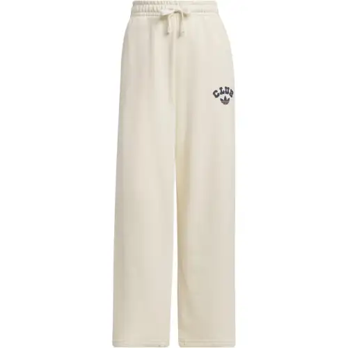 Adidas Originals COLLEGIATE WIDE LEG SWEAT JOGGERS Knitted Sweatpants Women's Ivory