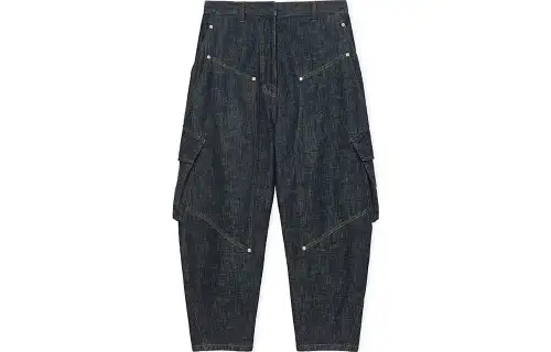 LOEWE Jeans Women's Dark Blue Moderate Cargo Pants
