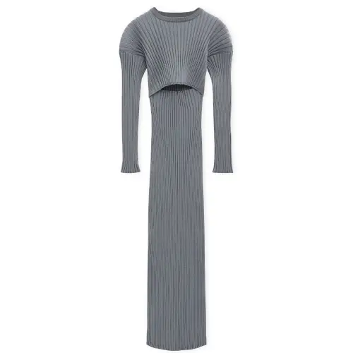 LOEWE FW24 Long Sleeved Dress Women's Gray