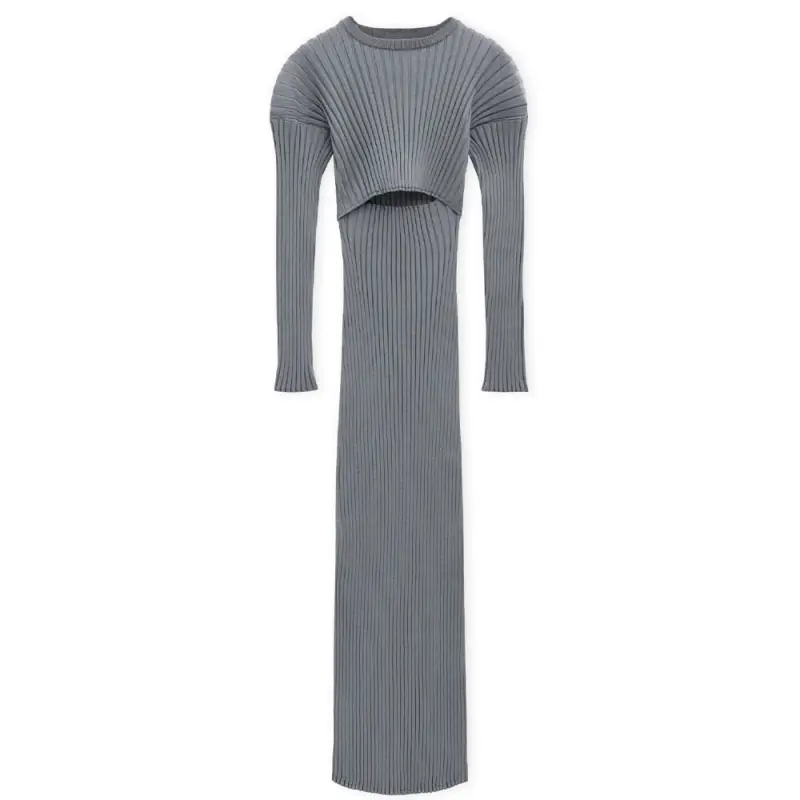 LOEWE FW24 Long Sleeved Dress Women's Gray