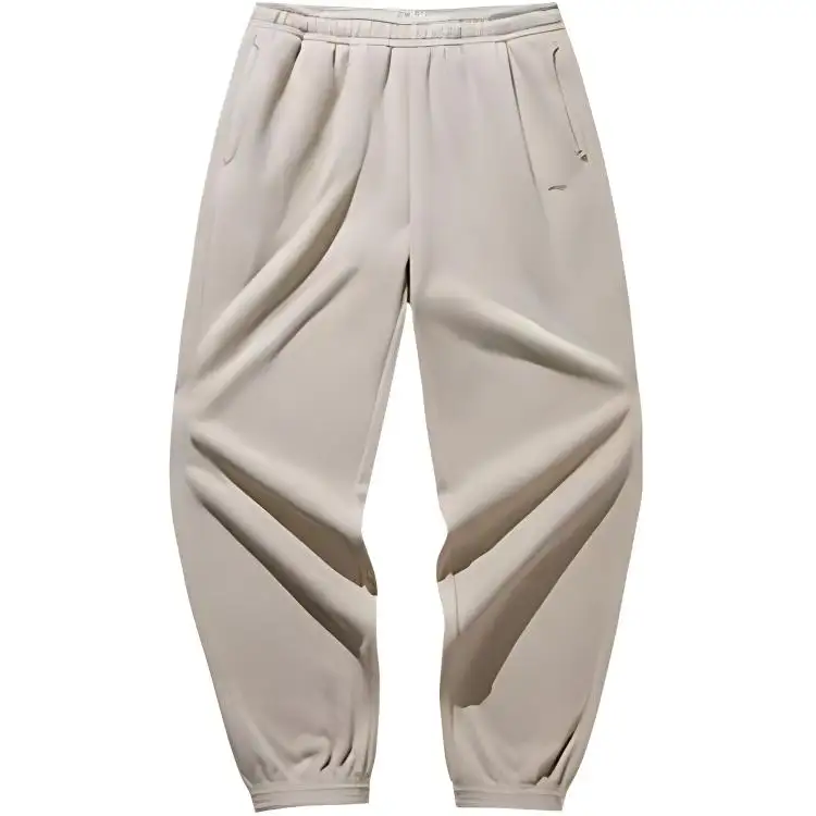 Anta Comprehensive Training Collection Sports Lifestyle Collection Knitted Sweatpants Women's Nude Khaki