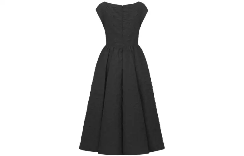 DIOR Sleeveless Dresses Women's Black V Neck Moderate Long