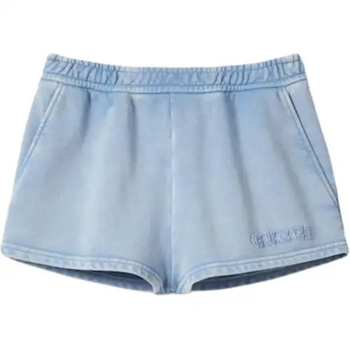GUCCI Casual Shorts Women's Light Blue