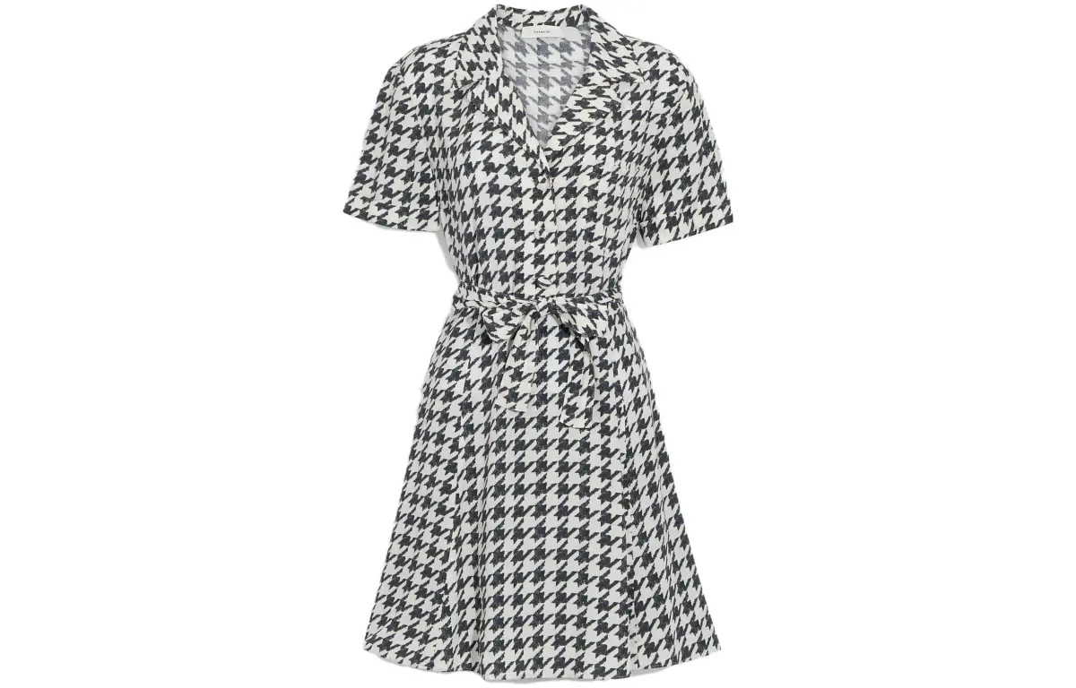 COACH Short Sleeved Dress Women's White