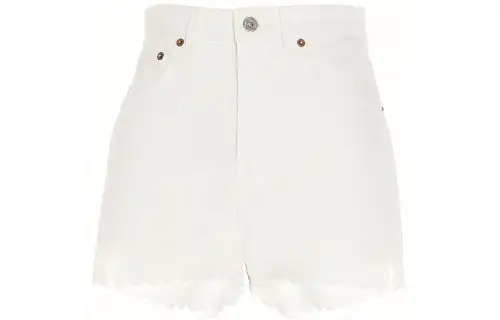 MIU MIU SS21 Denim Shorts Women's White