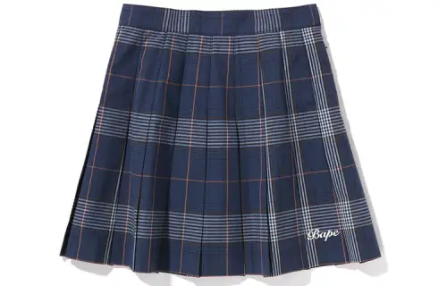 A BATHING APE Casual Short Skirts Women's Short Pleated Skirt
