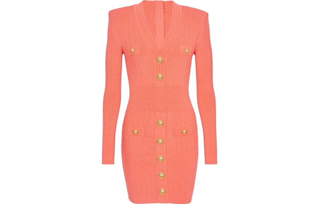 Женское платье BALMAIN SS23 (розовое)