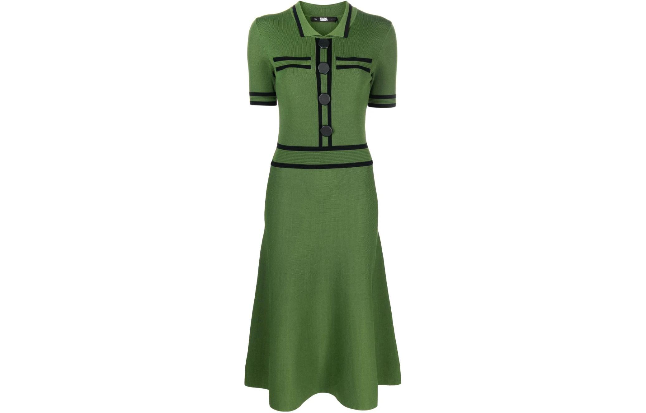 KARL LAGERFELD / Karl Lagerfeld Jeans Short Sleeved Dress Women's Green