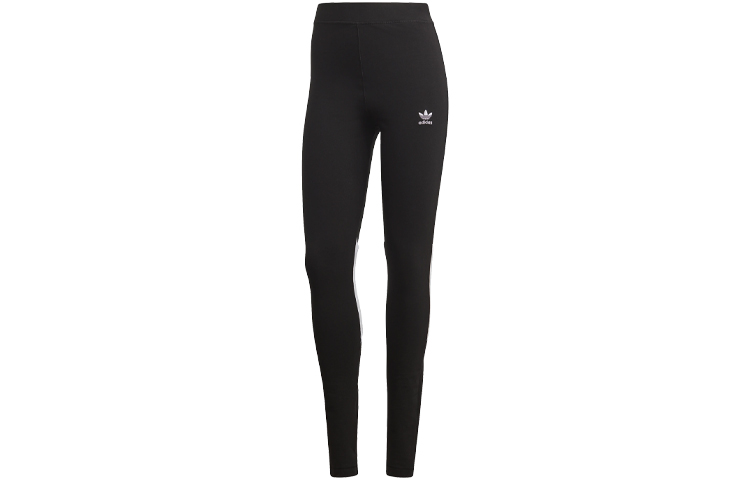 Adidas, sports black trousers, 2020, mid rise, tight