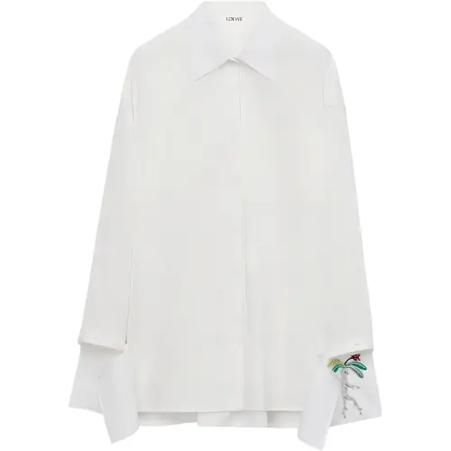 LOEWE Shirts Women's White Lapel Moderate Other