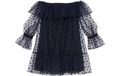 GUCCI SS23 Long Sleeved Dress Women's Black