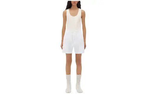 Bottega Veneta Cotton Pinstripe Shorts Casual Shorts Women's White