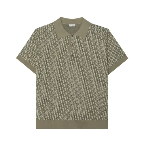 DIOR T Shirts Men's Green Moderate Straight Fit