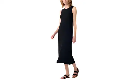 UNIQLO X INES DE LA FRESSANGE UNIQLO X Ines De La Fressange Sleeveless Dresses Women's Black Crew Neck Moderate Long