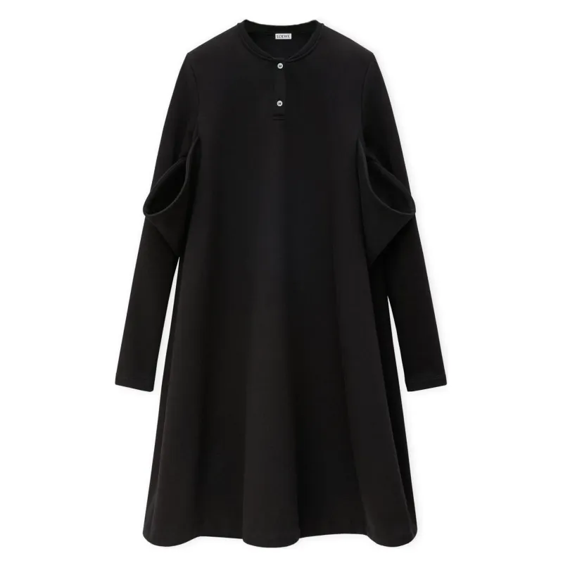 LOEWE FW24 Long Sleeved Dress Women's Black