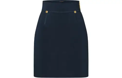LOUIS VUITTON New Quarterly Products Of LV Casual Short Skirts Women's Navy Blue Moderate Short Bodycon Skirt