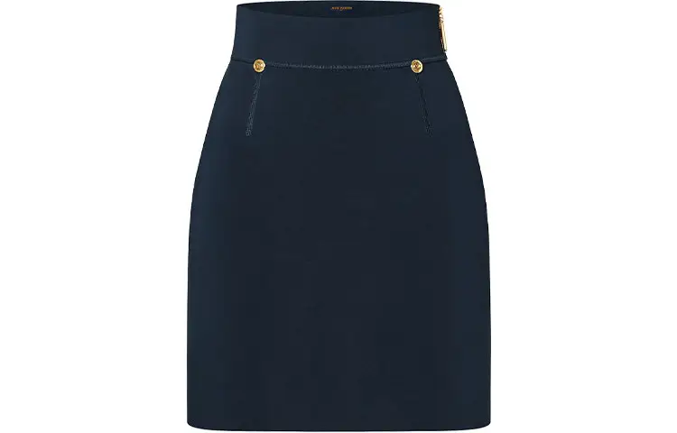 LOUIS VUITTON New Quarterly Products Of LV Casual Short Skirts Women's Navy Blue Moderate Short Bodycon Skirt