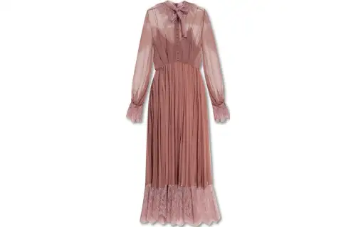 GUCCI FW22 Long Sleeved Dress Women's Peach