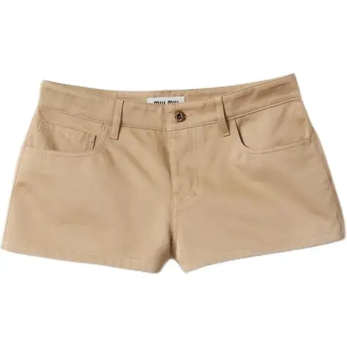 MIU MIU Logo-Detailed Shorts